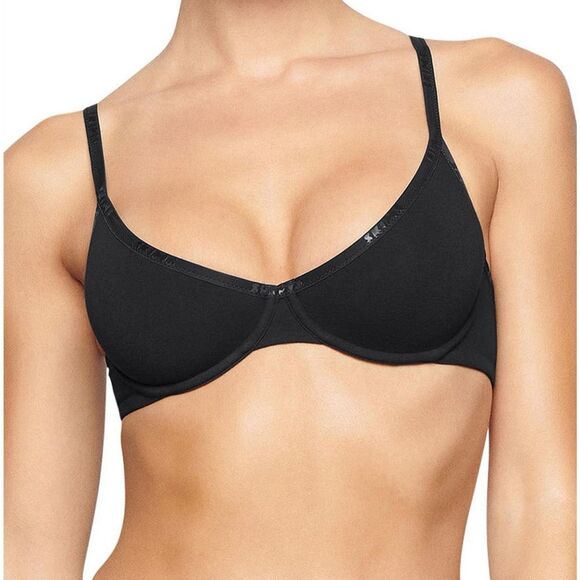 SKIMS Logo Underwire Demi Bra in Stretch-cotton - Picture 2 of 4